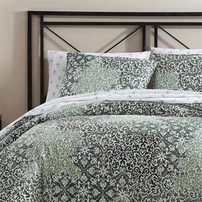 img 1 attached to 🏰 Luxurious Stone Cottage Abingdon Comforter Set: King Size in Elegant Dark Green - Exquisite Bedding for Supreme Comfort