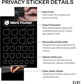 img 2 attached to 🕵️ Silent Pocket Webcam Privacy Stickers for Camera Lens (Black Out) – Block Hackers' Spying, Recording, and Eavesdropping. Perfect for Laptops, Phones, and Tablets. Reusable and Restickable