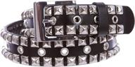 edgy style defining: snap on punk rock 🌟 silver star studded grommets full grain leather jean belt logo