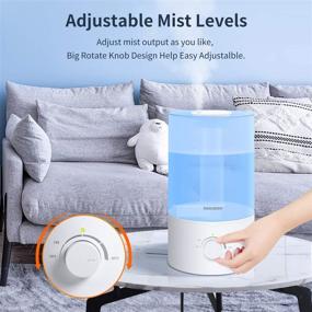 img 3 attached to 🌬️ Gocheer 3.5L Cool Mist Humidifier: Whisper Quiet, Filter Free, Adjustable Mist Output for Bedroom, Baby Room and Home