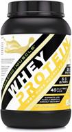 premium 100% whey protein powder - enhanced formula with whey protein isolate as key component, combined with ultra filtered whey protein concentrate (banana, 2 pound) logo