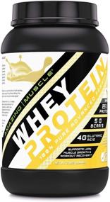 img 4 attached to Premium 100% Whey Protein Powder - Enhanced Formula with Whey Protein Isolate as Key Component, Combined with Ultra Filtered Whey Protein Concentrate (Banana, 2 Pound)