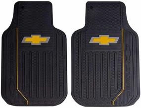 img 2 attached to 🚗 U.A.A. INC. Chevy Chevrolet Elite Style 2pc Front Black Rubber Universal Car Truck Floor Mats Set: Durable and Versatile Protection for Your Vehicle