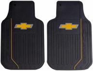 🚗 u.a.a. inc. chevy chevrolet elite style 2pc front black rubber universal car truck floor mats set: durable and versatile protection for your vehicle logo