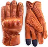 🧤 indie ridge golden glove: large leather motorcycle gloves with phone touchscreen & knuckle protection logo