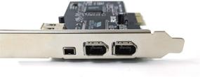 img 2 attached to 🔥 Карта ELIATER PCIe Firewire для Windows 10, контроллер IEEE 1394 PCI Express 4 порта (3x 6 Pin и 1x 4 Pin), адаптер Firewire 800 1394a для Windows 7, 8, Mac OS - включает низкопрофильную пластину и кабель.