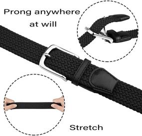 img 2 attached to 👖 Stylish & Functional: JUKMO Elastic Braided Stretch Medium Men's Belt Accessories