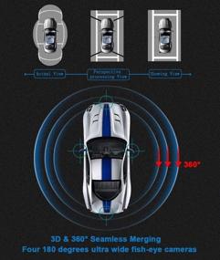 img 1 attached to CarThree 360° Bird View System: Waterproof & Seamless 4 Camera Car DVR with Universal All Round View - Super HD 1080P Night Vision for All Cars