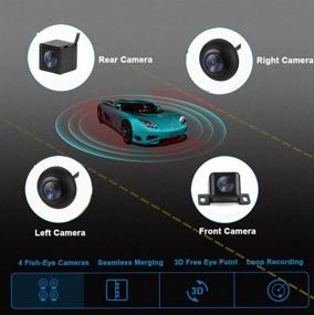 img 2 attached to CarThree 360° Bird View System: Waterproof & Seamless 4 Camera Car DVR with Universal All Round View - Super HD 1080P Night Vision for All Cars