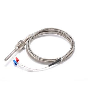 img 4 attached to 🌡️ Jaybva Waterproof K Type Grounded Thermocouple: High-Performance Temperature Sensor Probe for PID Controller - 2m Insulation Lead Shield Wire, NPT 1/4 inch Pipe Thread, 0~500℃ Range