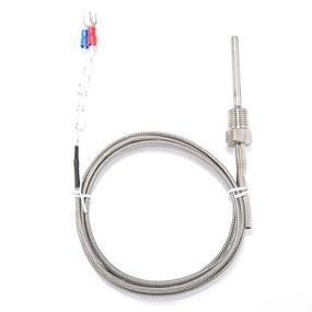 img 2 attached to 🌡️ Jaybva Waterproof K Type Grounded Thermocouple: High-Performance Temperature Sensor Probe for PID Controller - 2m Insulation Lead Shield Wire, NPT 1/4 inch Pipe Thread, 0~500℃ Range