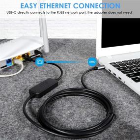 img 3 attached to Moyina USB C to RJ45 Gigabit Ethernet Cable: Fast and Reliable Internet for MacBook Thunderbolt 3/Type-C, Windows, Chromebook, Surface Pro, Linux, Android