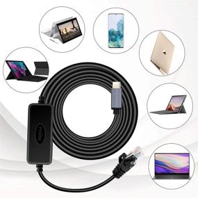 img 2 attached to Moyina USB C to RJ45 Gigabit Ethernet Cable: Fast and Reliable Internet for MacBook Thunderbolt 3/Type-C, Windows, Chromebook, Surface Pro, Linux, Android