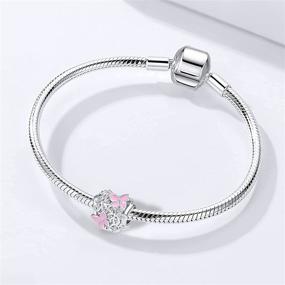 img 2 attached to NanMuc Heart Flower Butterfly Love Bead Charms - Perfect Pandora Bracelet Birthday Gifts for Teens, Sisters, and Women