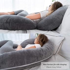 img 2 attached to INSEN 62in Pregnancy Pillow: Maternity Body Pillow for Tall Pregnant Women with Cover & Storage Bag