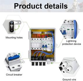 img 2 attached to ⚡️ ECO-WORTHY 4 String PV Combiner Box: Lightning Arreste, 10A Fuse & Circuit Breakers for Solar Panel System