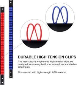 img 1 attached to 🔧 CASOMAN 4pcs Screwdriver and Wrench Organizer: Efficient Hand Tool Holder with Plastic Rail Hanger and Clips