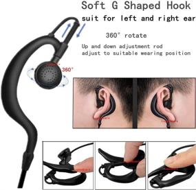 img 1 attached to 🎧 Premium 2.5MM Soft Ear Hook Listen-Only Earpiece Headset for Motorola, Icom, Kenwood Radios - Pack of 3 by Lsgoodcare