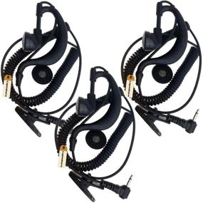 img 3 attached to 🎧 Premium 2.5MM Soft Ear Hook Listen-Only Earpiece Headset for Motorola, Icom, Kenwood Radios - Pack of 3 by Lsgoodcare