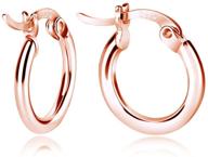 👂 women's girls' small clasp hoop earrings - sterling silver/gold/rose gold/silver options logo