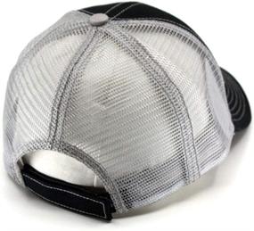 img 1 attached to Classic Two-Tone Cotton Twill Mesh Trucker Baseball Cap with Vintage Year Design