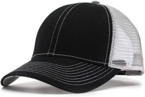 img 4 attached to Classic Two-Tone Cotton Twill Mesh Trucker Baseball Cap with Vintage Year Design