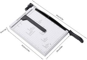 img 2 attached to 📐 Efficient Runaan A4 Paper Cutter: Guillotine Photo Cutter with Dual Guide Bars, Security Safeguard for Standard Cutting of Paper, Photos, or Labels - White