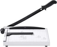 📐 efficient runaan a4 paper cutter: guillotine photo cutter with dual guide bars, security safeguard for standard cutting of paper, photos, or labels - white logo