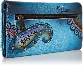 img 3 attached to Anna Anuschka Tri Fold Clutch Wallet 👛 - Women's Wallets and Handbags in Wallet Category
