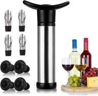 🍷 sdfsx wine stoppers set: stainless steel vacuum pump & 4 reusable bottle stoppers - perfect gifts for wine lovers logo