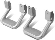 📦 premium universal aluminum side steps for pickups & trucks: silver coated, set of 2 logo