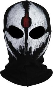 img 4 attached to Ghost Mask Balaclava Skull Hood with Innturt Fabric