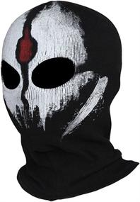 img 3 attached to Ghost Mask Balaclava Skull Hood with Innturt Fabric