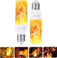 yewclls led flame effect light bulbs - e26 led bulb with gravity sensor flickering light bulb for holiday gifts home party indoor outdoor halloween christmas decoration (2 pack) logo