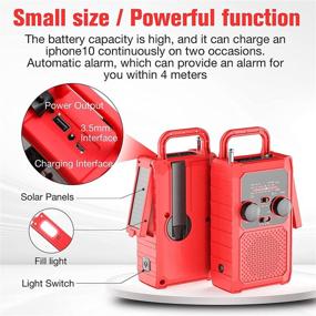 img 2 attached to ⚡️ FDKOBE Portable Emergency Solar Hand-Crank Charger - Small Radio, 5000mAh Rechargeable Battery Weather Radio, AM/FM/NOAA with 1W LED Flashlight and Reading Lamp, Cell Phone Charger, SOS - Ideal for Home & Outdoor