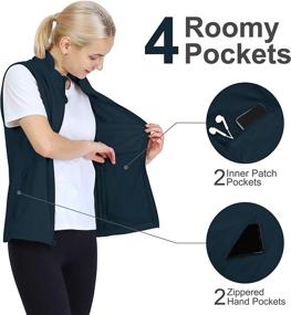 img 2 attached to 🎽 Women's Outdoor Ventures Fleece Vest: Lightweight Zip-Up Running Vest with Pockets