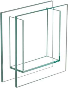img 4 attached to 🏺 Royal Imports Glass Flower Vase - Decorative Centerpiece for Home or Wedding - Flat Square Trim Plate Design - (8&#34; Width, 2&#34; Depth Opening) 8&#34; Height, Clear