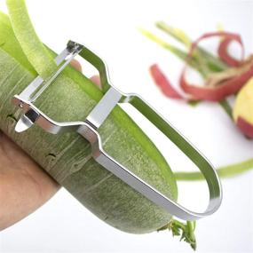 img 1 attached to 🥕 Vegetable Peeler with Pit Remover - Professional Dual-Blade Potato Peeler, High-Quality Stainless Steel Kitchenware for Cabbage, Carrot, Apple, Lemon, and More