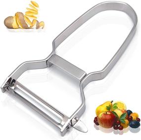 img 4 attached to 🥕 Vegetable Peeler with Pit Remover - Professional Dual-Blade Potato Peeler, High-Quality Stainless Steel Kitchenware for Cabbage, Carrot, Apple, Lemon, and More