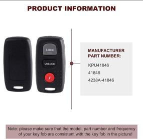 img 2 attached to ANGLEWIDE Keyless Buttons Replacement 4238A 41846