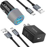 🔌 cluvox usb c fast charger kit for samsung galaxy phones - quick charge 3.0 set with car adapter, wall charger, and type c cords logo