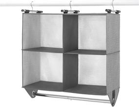 img 4 attached to 👕 Maximize Your Closet Space with the Whitmor 4 Section Fabric Closet Organizer Shelving & Garment Rod