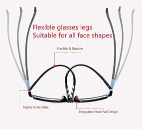 img 1 attached to 👓 TR90 Lightweight Blue Light Blocking Reading Glasses: Anti Glare Scratch Readers for Men and Women, Perfect Computer Glasses