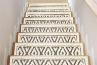 🚪 enhance safety and style with sofia rugs shaggy stair treads - gray diamond aura - carpet runner strips for staircase traction - non-slip improvement and adhesive tape included логотип