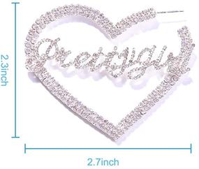 img 2 attached to 💎 Stonefans Silver Rhinestone Letter Heart Hoop Earring - Personalized Piercing Earring for Women & Girls Fashion Jewelry, Ideal Wedding Gift