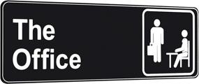 img 3 attached to 🏢 Premium Acrylic Office Sign, Main Door or Wall Adhesive Plate - Easy Installation, 9 X 3 Inch, White Text on Black Background - Ideal for Home Office or Business