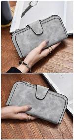 img 3 attached to 👛 Stylish UTO RFID Wallet for Women: Large Capacity Card Phone Checkbook Holder Coin Purse 187