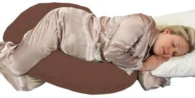 img 1 attached to Leachco Snoogle Mini: The Ultimate Compact Side Sleeper for a Cozy Night's Sleep (Brown)