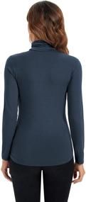img 1 attached to 🧣 Women's Fitted Turtleneck Sleeve Sweater Undershirts: Optimized Clothing for Enhanced Style