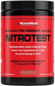 img 4 attached to 💪 MuscleMeds NitroTest Watermelon Pre-Workout Supplement Drink - Boost Nitric Oxide & Testosterone - 1.03 lb (30 Servings)